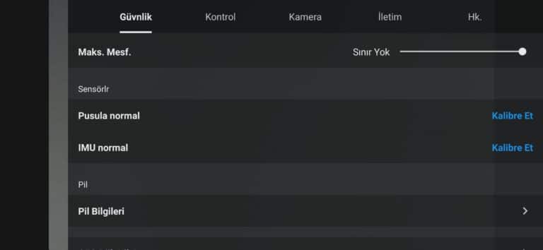 Mavic Mini imu kalibrasyon